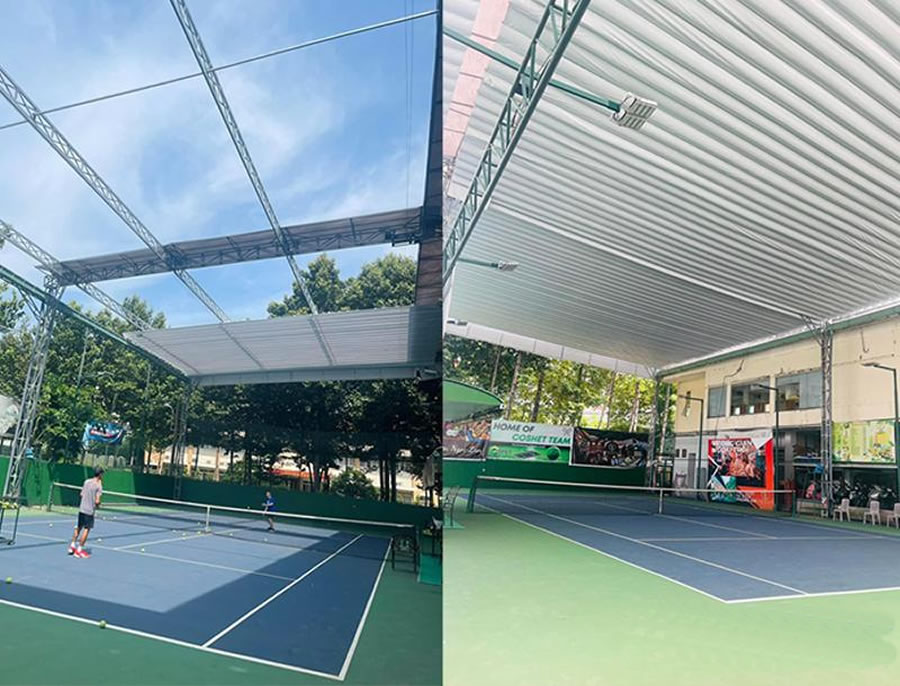 Thi c&ocirc;ng x&acirc;y dựng sơn s&acirc;n Pickleball Vinh Nghệ An