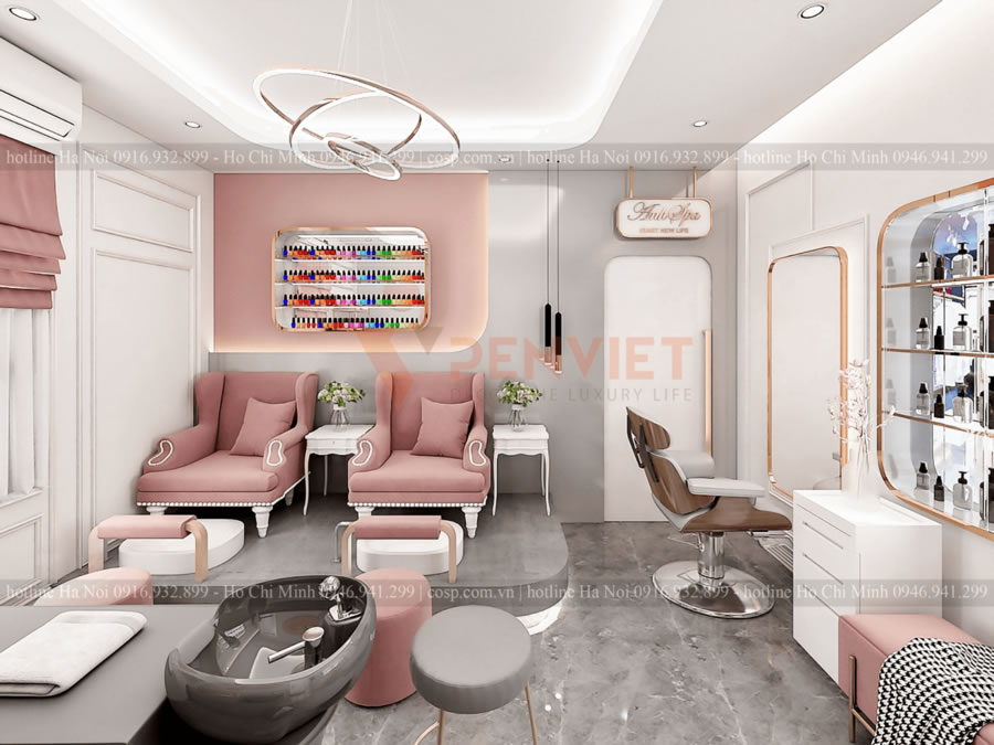 Thiết kế thi c&ocirc;ng nội thất Spa Vinh Nghệ An